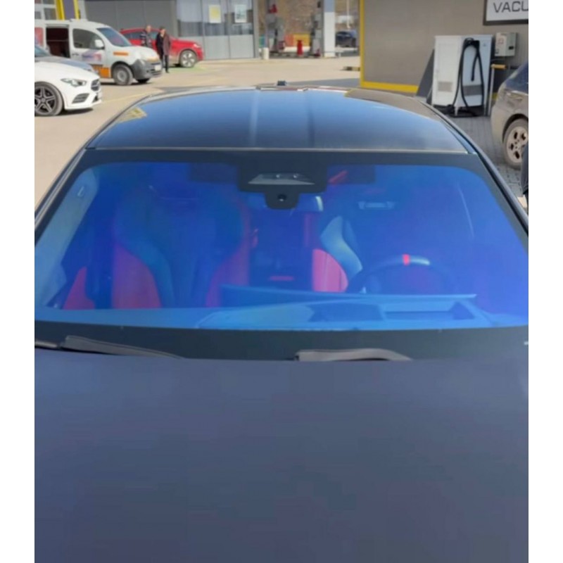 Хамелеоново фолио за челни стъкла, синьо-жълто, 70% VLT (Chameleon Windshield Film), 1.52 х 30 м
