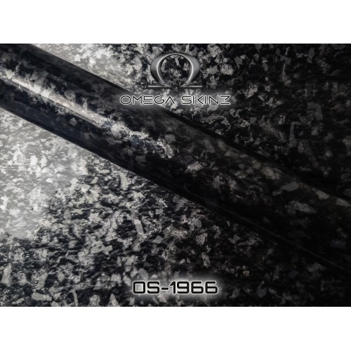Omega-Skinz OS-1966 Forged Carbon Black Gloss – гланцово карбоново фолио 1,525 × 20 m