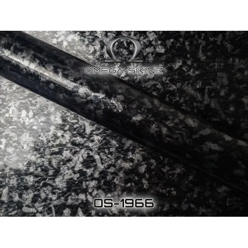 Omega-Skinz OS-1966 Forged Carbon Black Gloss – гланцово карбоново фолио 1,525 × 20 m